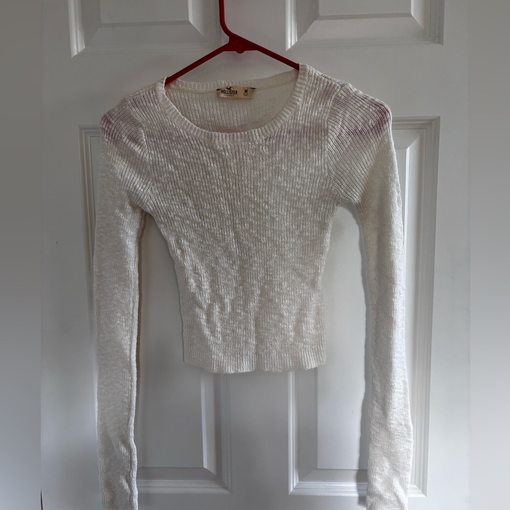 Hollister Cream Knit Pullover
